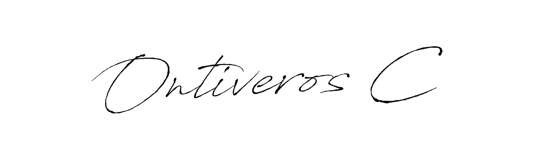 Ontiveros C stylish signature style. Best Handwritten Sign (Antro_Vectra) for my name. Handwritten Signature Collection Ideas for my name Ontiveros C. Ontiveros C signature style 6 images and pictures png