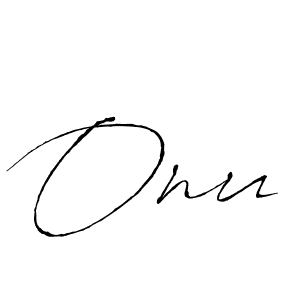 Use a signature maker to create a handwritten signature online. With this signature software, you can design (Antro_Vectra) your own signature for name Onu. Onu signature style 6 images and pictures png