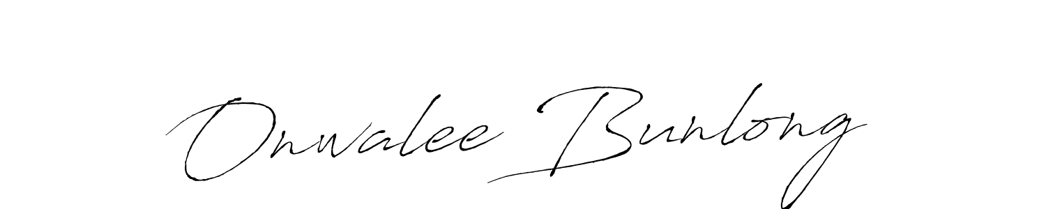 Similarly Antro_Vectra is the best handwritten signature design. Signature creator online .You can use it as an online autograph creator for name Onwalee Bunlong. Onwalee Bunlong signature style 6 images and pictures png