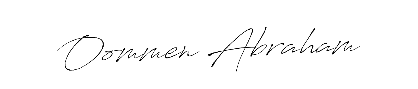 How to make Oommen Abraham name signature. Use Antro_Vectra style for creating short signs online. This is the latest handwritten sign. Oommen Abraham signature style 6 images and pictures png