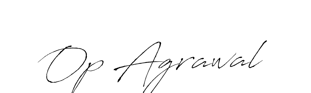 Design your own signature with our free online signature maker. With this signature software, you can create a handwritten (Antro_Vectra) signature for name Op Agrawal. Op Agrawal signature style 6 images and pictures png