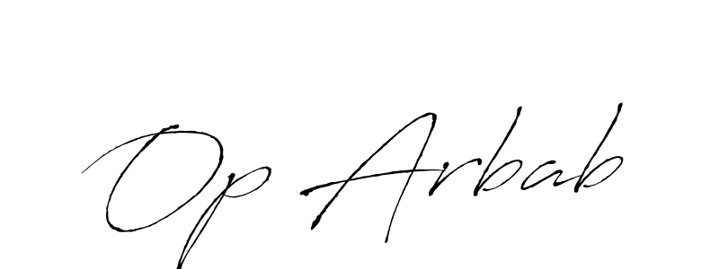 Also we have Op Arbab name is the best signature style. Create professional handwritten signature collection using Antro_Vectra autograph style. Op Arbab signature style 6 images and pictures png