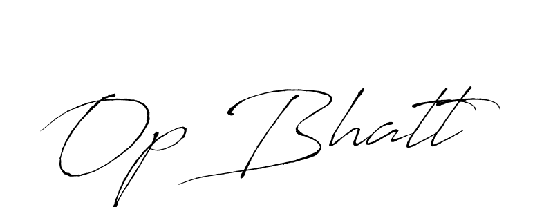 The best way (Antro_Vectra) to make a short signature is to pick only two or three words in your name. The name Op Bhatt include a total of six letters. For converting this name. Op Bhatt signature style 6 images and pictures png