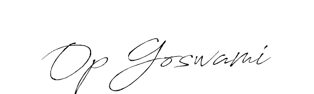 Create a beautiful signature design for name Op Goswami. With this signature (Antro_Vectra) fonts, you can make a handwritten signature for free. Op Goswami signature style 6 images and pictures png