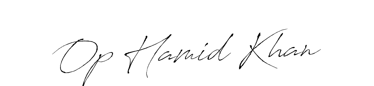 This is the best signature style for the Op Hamid Khan name. Also you like these signature font (Antro_Vectra). Mix name signature. Op Hamid Khan signature style 6 images and pictures png