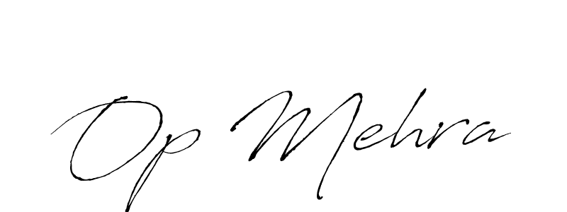Similarly Antro_Vectra is the best handwritten signature design. Signature creator online .You can use it as an online autograph creator for name Op Mehra. Op Mehra signature style 6 images and pictures png