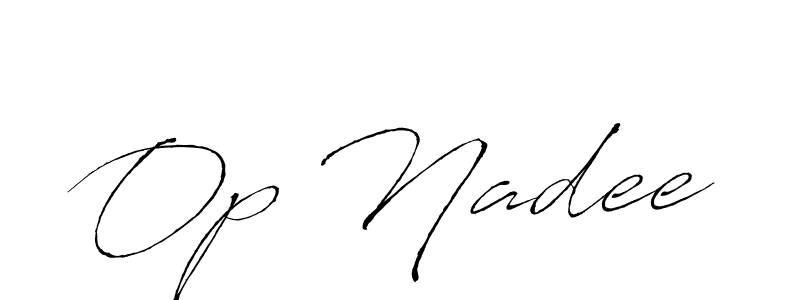 This is the best signature style for the Op Nadee name. Also you like these signature font (Antro_Vectra). Mix name signature. Op Nadee signature style 6 images and pictures png