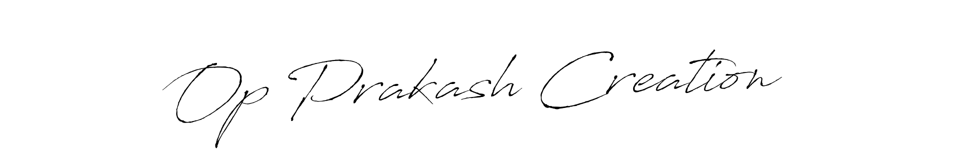 Design your own signature with our free online signature maker. With this signature software, you can create a handwritten (Antro_Vectra) signature for name Op Prakash Creation. Op Prakash Creation signature style 6 images and pictures png