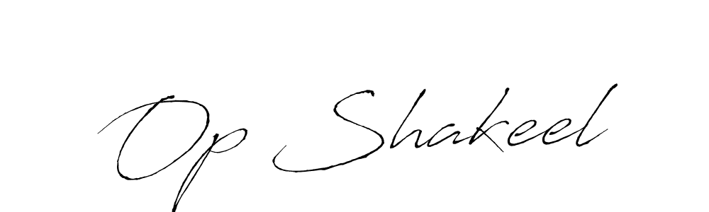 Design your own signature with our free online signature maker. With this signature software, you can create a handwritten (Antro_Vectra) signature for name Op Shakeel. Op Shakeel signature style 6 images and pictures png