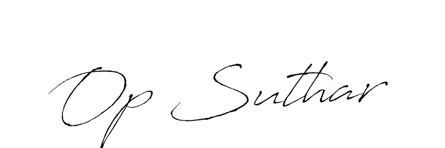 Antro_Vectra is a professional signature style that is perfect for those who want to add a touch of class to their signature. It is also a great choice for those who want to make their signature more unique. Get Op Suthar name to fancy signature for free. Op Suthar signature style 6 images and pictures png