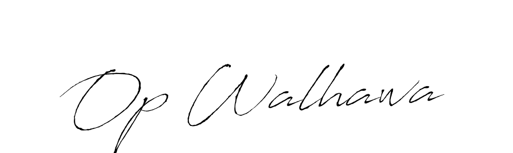 Design your own signature with our free online signature maker. With this signature software, you can create a handwritten (Antro_Vectra) signature for name Op Walhawa. Op Walhawa signature style 6 images and pictures png