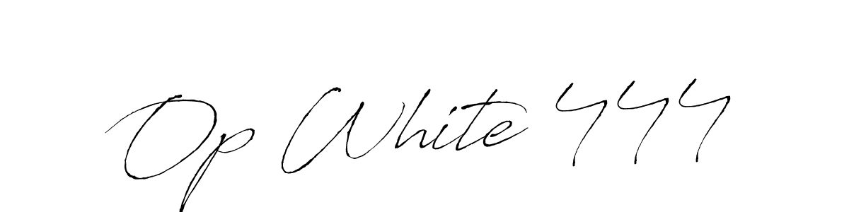 Make a beautiful signature design for name Op White 444. Use this online signature maker to create a handwritten signature for free. Op White 444 signature style 6 images and pictures png