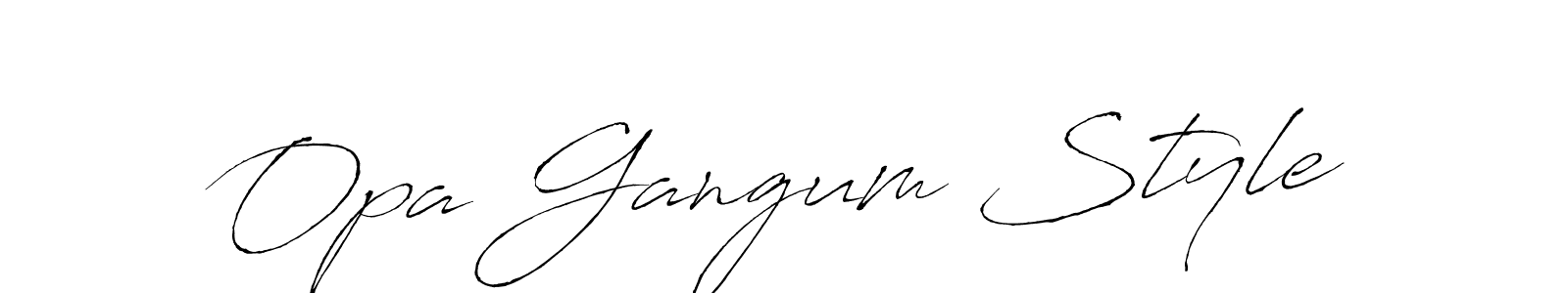 How to make Opa Gangum Style name signature. Use Antro_Vectra style for creating short signs online. This is the latest handwritten sign. Opa Gangum Style signature style 6 images and pictures png