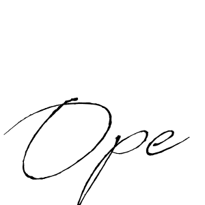 Design your own signature with our free online signature maker. With this signature software, you can create a handwritten (Antro_Vectra) signature for name Ope. Ope signature style 6 images and pictures png