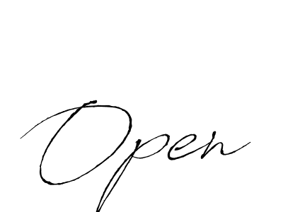 Make a beautiful signature design for name Open. With this signature (Antro_Vectra) style, you can create a handwritten signature for free. Open signature style 6 images and pictures png