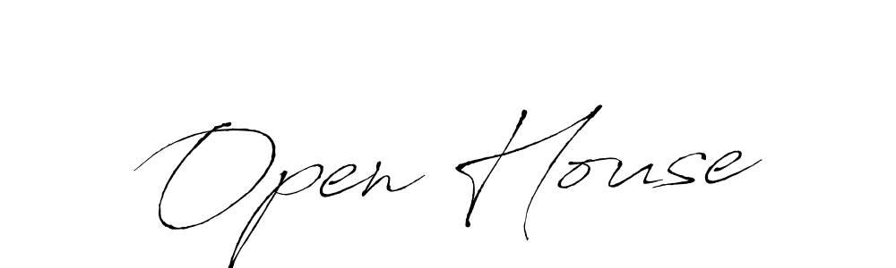 Use a signature maker to create a handwritten signature online. With this signature software, you can design (Antro_Vectra) your own signature for name Open House. Open House signature style 6 images and pictures png