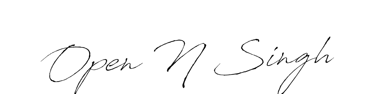 Design your own signature with our free online signature maker. With this signature software, you can create a handwritten (Antro_Vectra) signature for name Open N Singh. Open N Singh signature style 6 images and pictures png