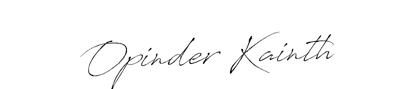 Design your own signature with our free online signature maker. With this signature software, you can create a handwritten (Antro_Vectra) signature for name Opinder Kainth. Opinder Kainth signature style 6 images and pictures png
