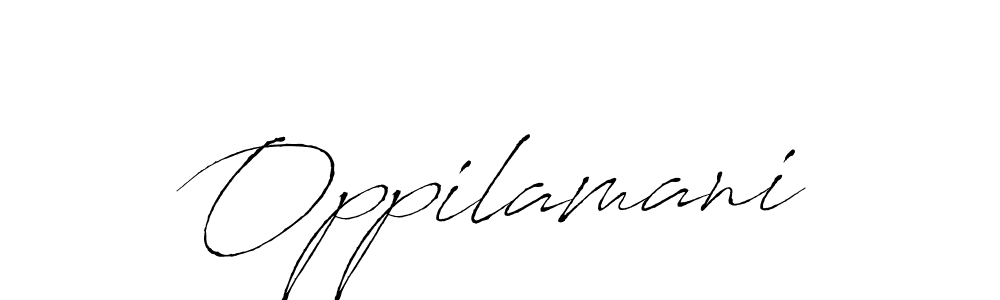 Design your own signature with our free online signature maker. With this signature software, you can create a handwritten (Antro_Vectra) signature for name Oppilamani. Oppilamani signature style 6 images and pictures png