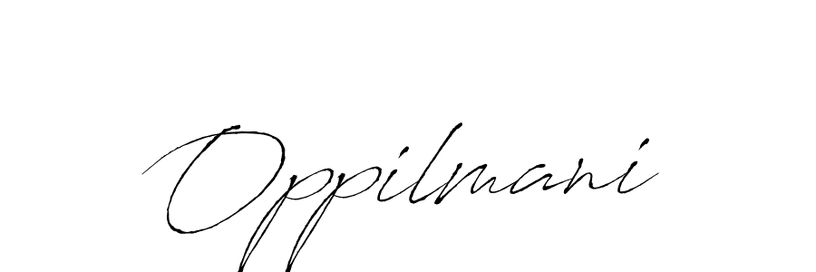 Use a signature maker to create a handwritten signature online. With this signature software, you can design (Antro_Vectra) your own signature for name Oppilmani. Oppilmani signature style 6 images and pictures png
