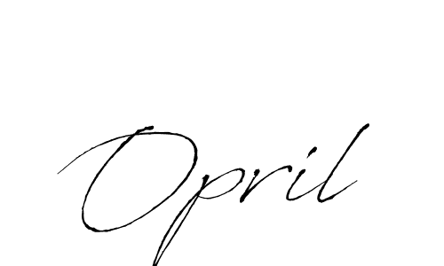 Use a signature maker to create a handwritten signature online. With this signature software, you can design (Antro_Vectra) your own signature for name Opril. Opril signature style 6 images and pictures png