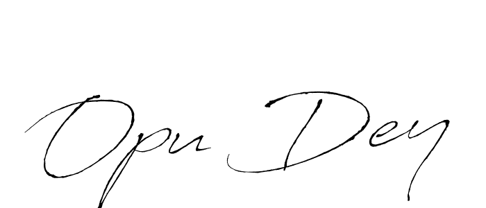 Create a beautiful signature design for name Opu Dey. With this signature (Antro_Vectra) fonts, you can make a handwritten signature for free. Opu Dey signature style 6 images and pictures png