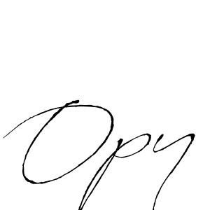 You should practise on your own different ways (Antro_Vectra) to write your name (Opy) in signature. don't let someone else do it for you. Opy signature style 6 images and pictures png