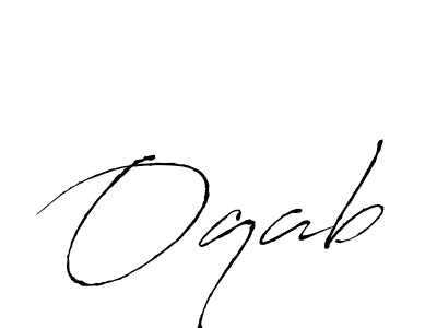Oqab stylish signature style. Best Handwritten Sign (Antro_Vectra) for my name. Handwritten Signature Collection Ideas for my name Oqab. Oqab signature style 6 images and pictures png