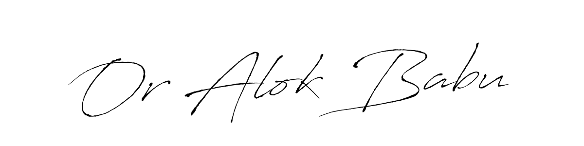 Also we have Or Alok Babu name is the best signature style. Create professional handwritten signature collection using Antro_Vectra autograph style. Or Alok Babu signature style 6 images and pictures png