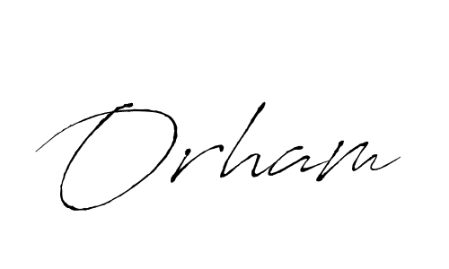 Design your own signature with our free online signature maker. With this signature software, you can create a handwritten (Antro_Vectra) signature for name Orham. Orham signature style 6 images and pictures png