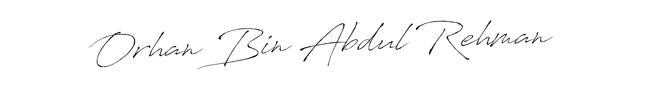 Create a beautiful signature design for name Orhan Bin Abdul Rehman. With this signature (Antro_Vectra) fonts, you can make a handwritten signature for free. Orhan Bin Abdul Rehman signature style 6 images and pictures png