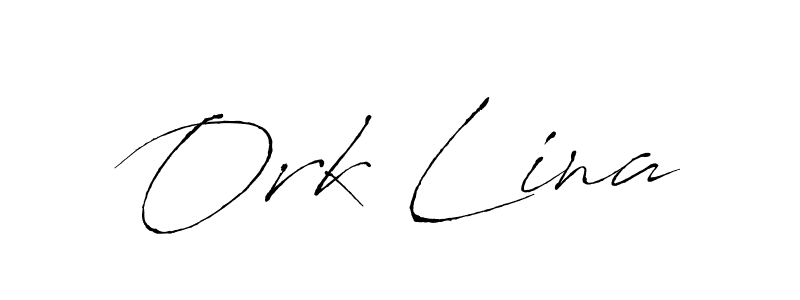 Similarly Antro_Vectra is the best handwritten signature design. Signature creator online .You can use it as an online autograph creator for name Ork Lina. Ork Lina signature style 6 images and pictures png