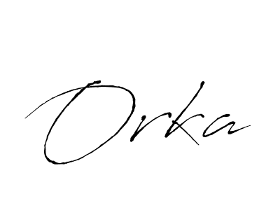 Design your own signature with our free online signature maker. With this signature software, you can create a handwritten (Antro_Vectra) signature for name Orka. Orka signature style 6 images and pictures png