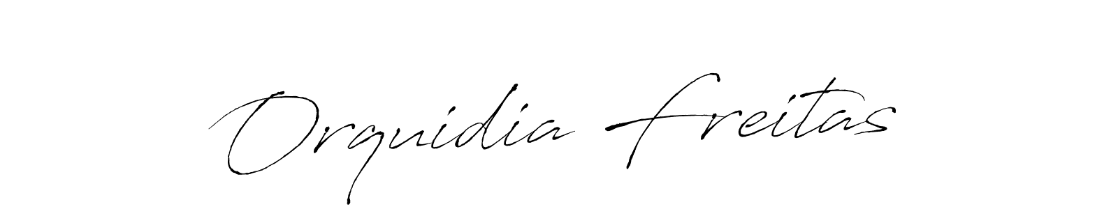 Make a beautiful signature design for name Orquidia Freitas. With this signature (Antro_Vectra) style, you can create a handwritten signature for free. Orquidia Freitas signature style 6 images and pictures png