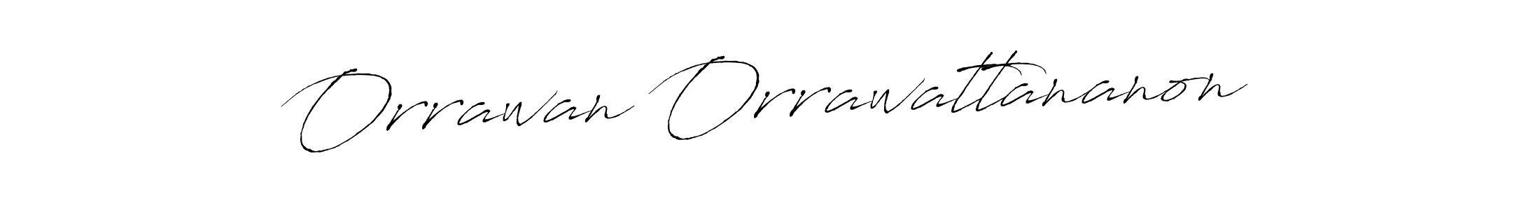 How to make Orrawan Orrawattananon name signature. Use Antro_Vectra style for creating short signs online. This is the latest handwritten sign. Orrawan Orrawattananon signature style 6 images and pictures png