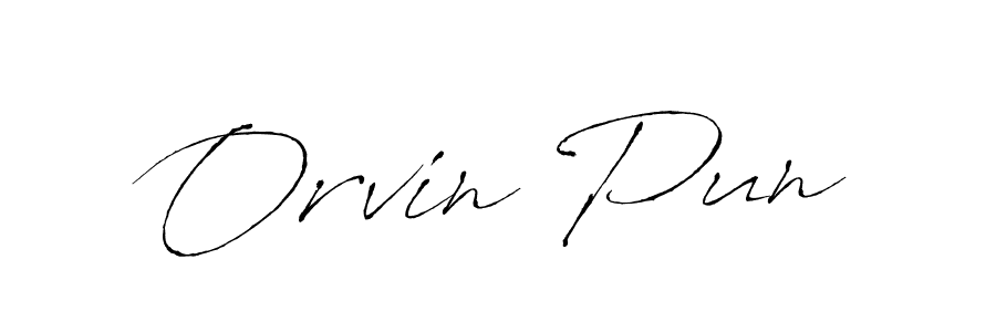 Design your own signature with our free online signature maker. With this signature software, you can create a handwritten (Antro_Vectra) signature for name Orvin Pun. Orvin Pun signature style 6 images and pictures png