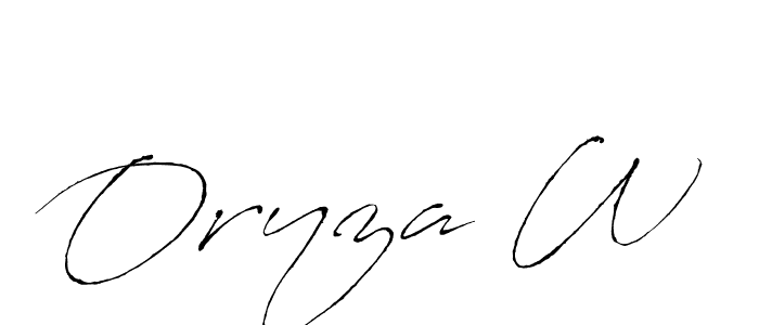 Make a beautiful signature design for name Oryza W. With this signature (Antro_Vectra) style, you can create a handwritten signature for free. Oryza W signature style 6 images and pictures png