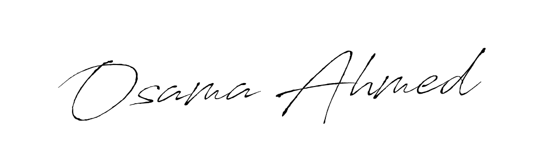 It looks lik you need a new signature style for name Osama Ahmed. Design unique handwritten (Antro_Vectra) signature with our free signature maker in just a few clicks. Osama Ahmed signature style 6 images and pictures png