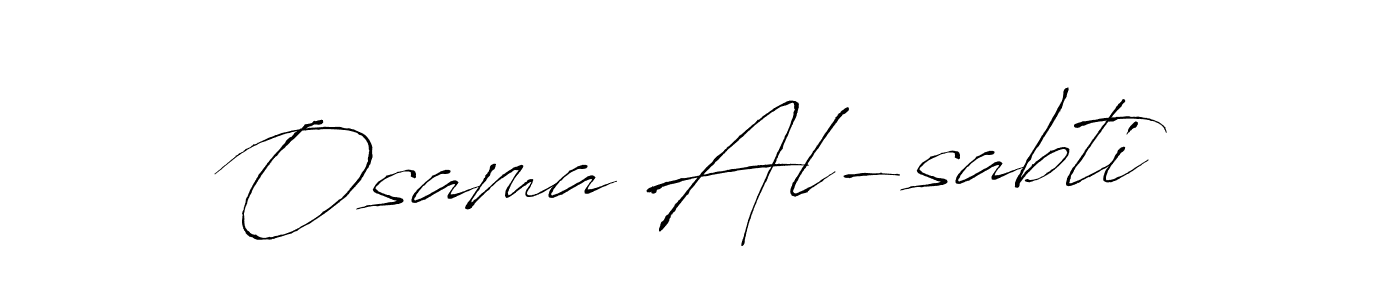 Make a beautiful signature design for name Osama Al-sabti. With this signature (Antro_Vectra) style, you can create a handwritten signature for free. Osama Al-sabti signature style 6 images and pictures png