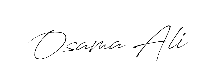 Design your own signature with our free online signature maker. With this signature software, you can create a handwritten (Antro_Vectra) signature for name Osama Ali. Osama Ali signature style 6 images and pictures png