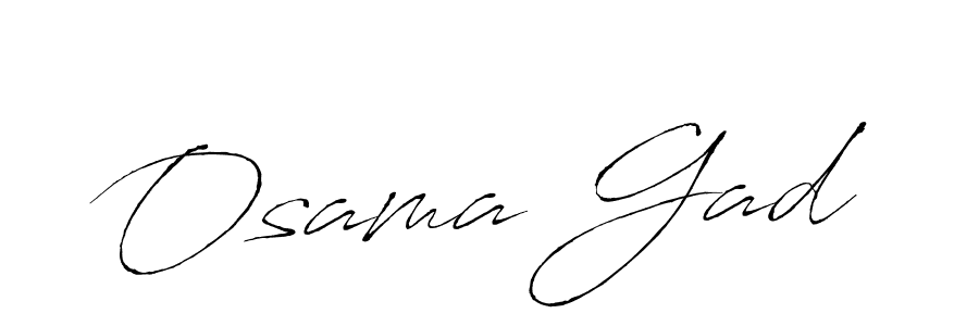 How to make Osama Gad signature? Antro_Vectra is a professional autograph style. Create handwritten signature for Osama Gad name. Osama Gad signature style 6 images and pictures png