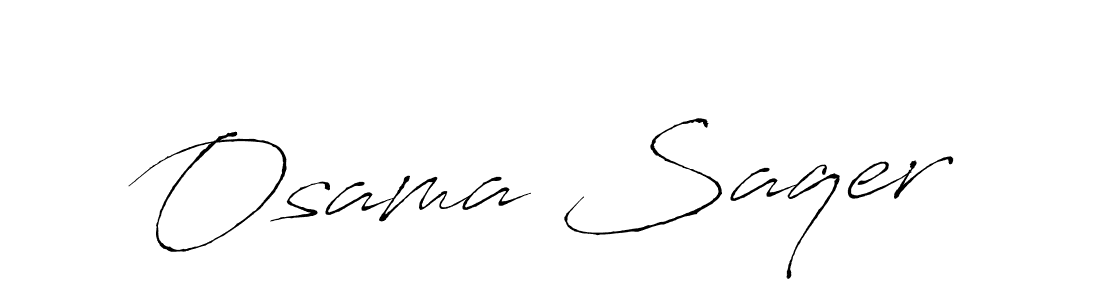 Make a beautiful signature design for name Osama Saqer. With this signature (Antro_Vectra) style, you can create a handwritten signature for free. Osama Saqer signature style 6 images and pictures png