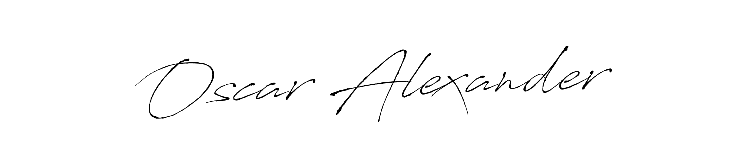 Oscar Alexander stylish signature style. Best Handwritten Sign (Antro_Vectra) for my name. Handwritten Signature Collection Ideas for my name Oscar Alexander. Oscar Alexander signature style 6 images and pictures png