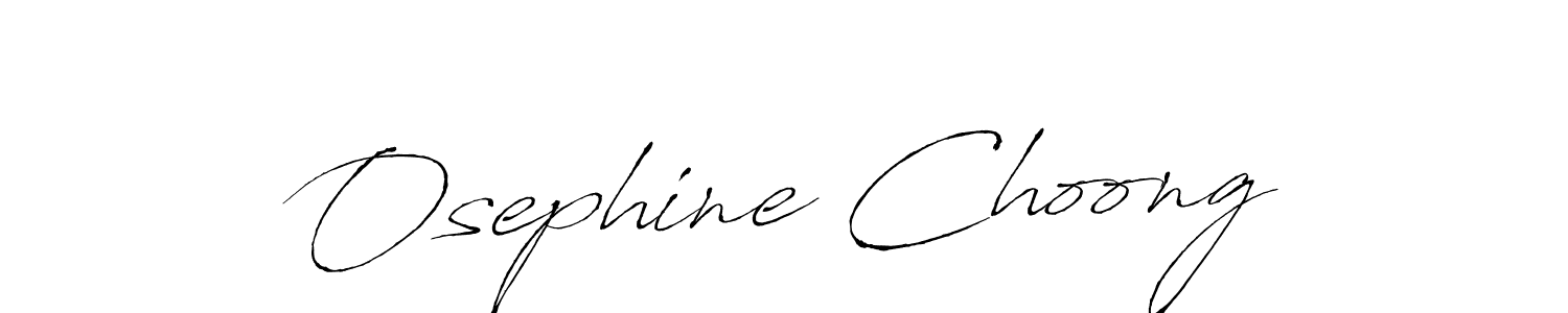 Make a beautiful signature design for name Osephine Choong. With this signature (Antro_Vectra) style, you can create a handwritten signature for free. Osephine Choong signature style 6 images and pictures png