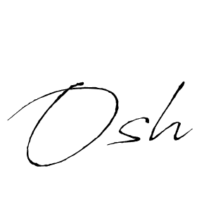 Make a beautiful signature design for name Osh. With this signature (Antro_Vectra) style, you can create a handwritten signature for free. Osh signature style 6 images and pictures png