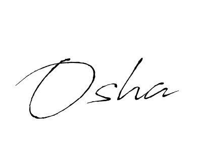 Design your own signature with our free online signature maker. With this signature software, you can create a handwritten (Antro_Vectra) signature for name Osha. Osha signature style 6 images and pictures png