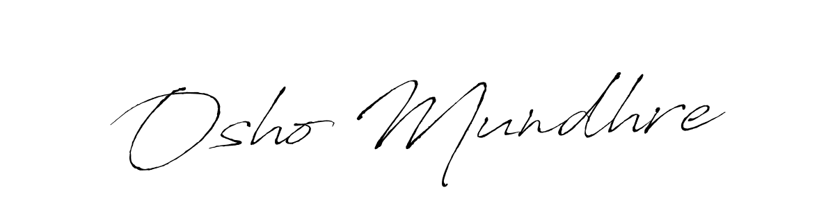 if you are searching for the best signature style for your name Osho Mundhre. so please give up your signature search. here we have designed multiple signature styles  using Antro_Vectra. Osho Mundhre signature style 6 images and pictures png