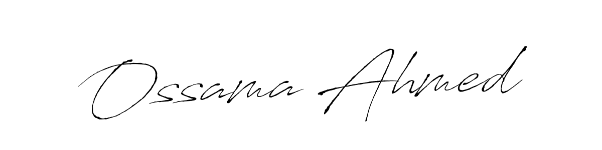 How to make Ossama Ahmed signature? Antro_Vectra is a professional autograph style. Create handwritten signature for Ossama Ahmed name. Ossama Ahmed signature style 6 images and pictures png