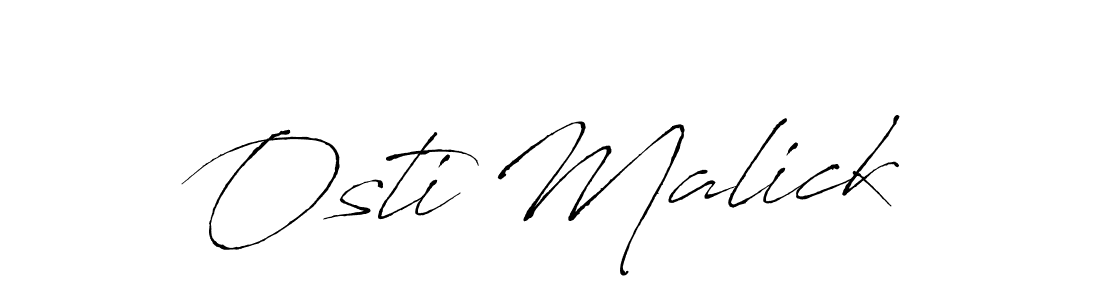 Make a beautiful signature design for name Osti Malick. With this signature (Antro_Vectra) style, you can create a handwritten signature for free. Osti Malick signature style 6 images and pictures png