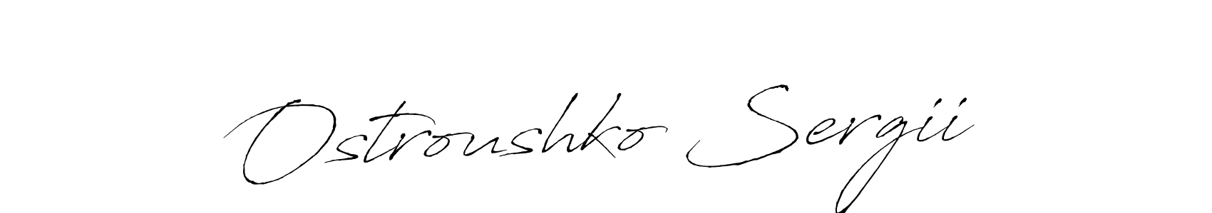 if you are searching for the best signature style for your name Ostroushko Sergii. so please give up your signature search. here we have designed multiple signature styles  using Antro_Vectra. Ostroushko Sergii signature style 6 images and pictures png